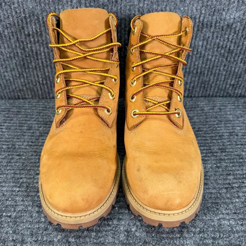 Timberland Premium 6 Inch Boys Size 5 Wheat Nubuck Boots Fits Women's 7 Approx